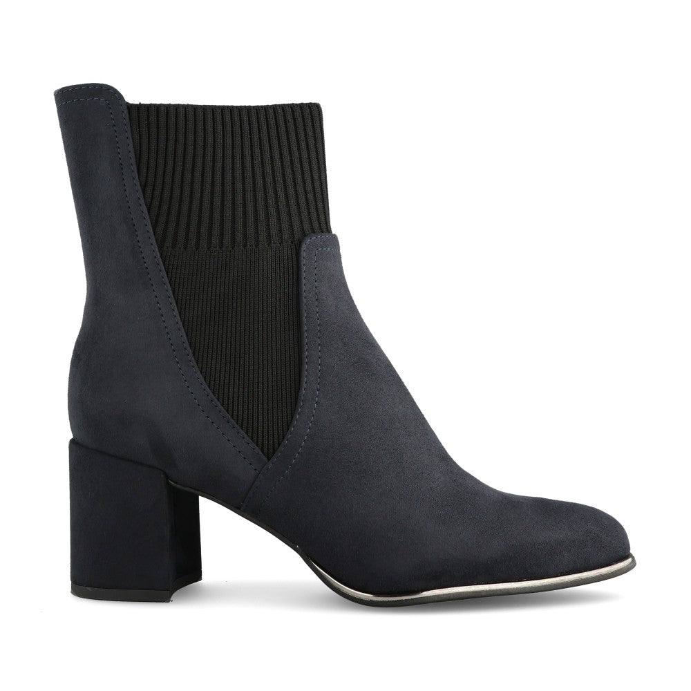 Ladies 2-25392 Medium Heel Ankle Boot In Navy