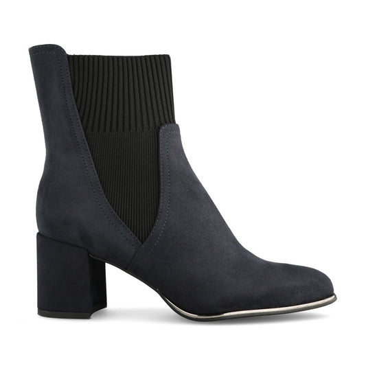 Ladies 2-25392 Medium Heel Ankle Boot In Navy