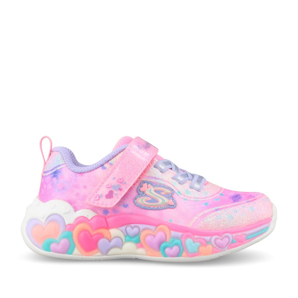 Girls 302696n Eternal Heart Lights Trainer In Light Pink