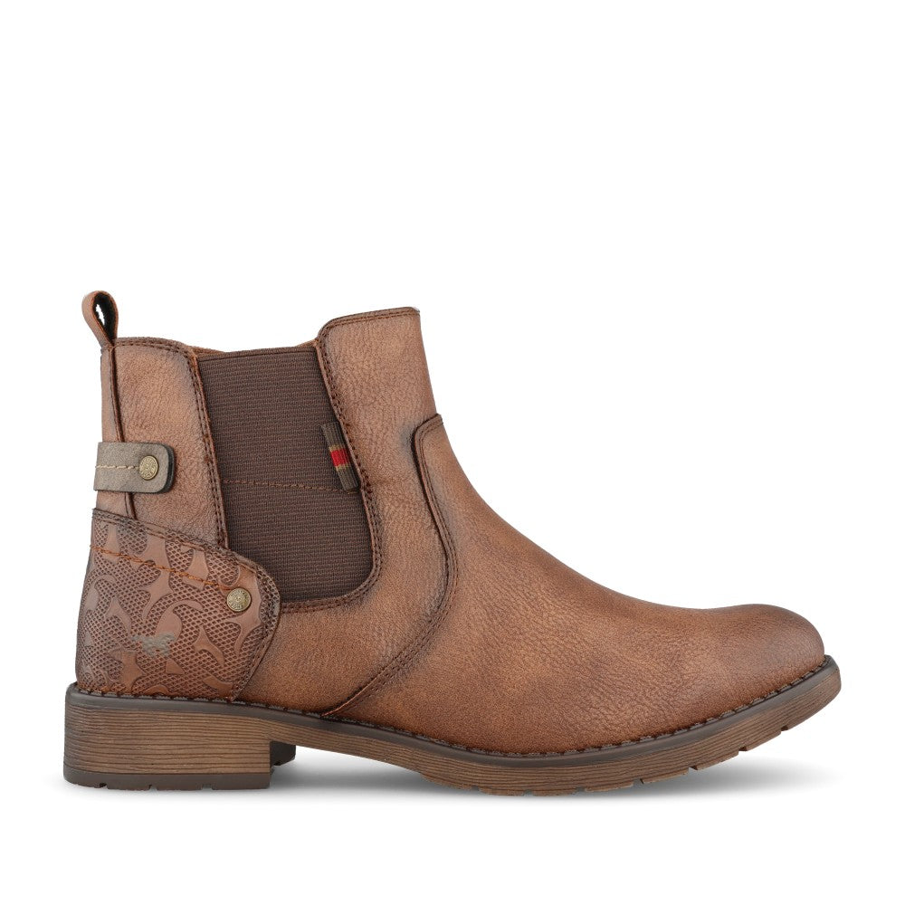 Ladies 52002 Ankle Boot In Cognac
