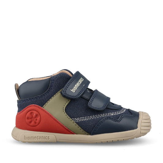 Boys 251125 Double Velcro Shoe  In Navy