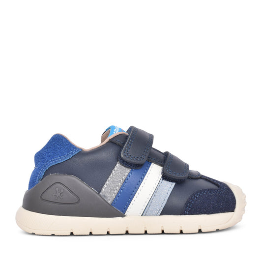 Boys 251129 Double Velcro Shoe In Navy