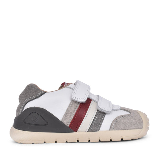 Boys 251129 Double Velcro Shoe In White