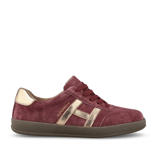 Ladies Sixty One Laced Trainer In Jazzberry
