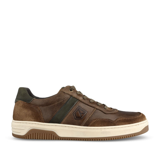 Mens Sate 5892 Laced Trainer In Brown