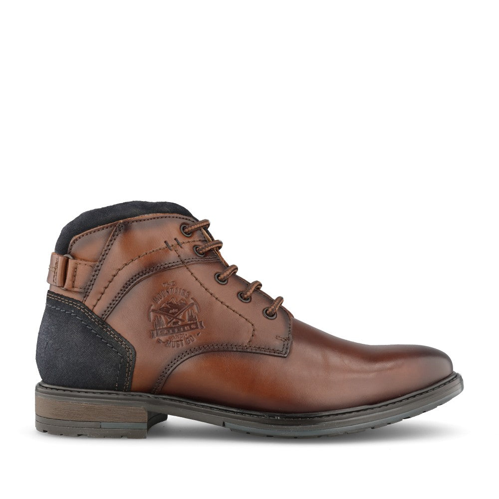 Mens Saint 5895 Laced Ankle Boot In Brown