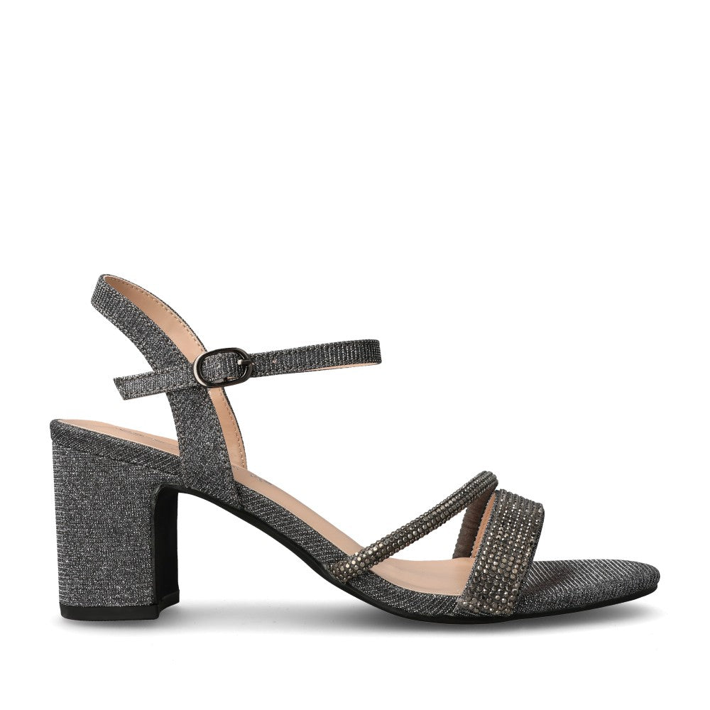 Ladies Shazam Jlh960 Medium Block Heel Sandal In Pewter