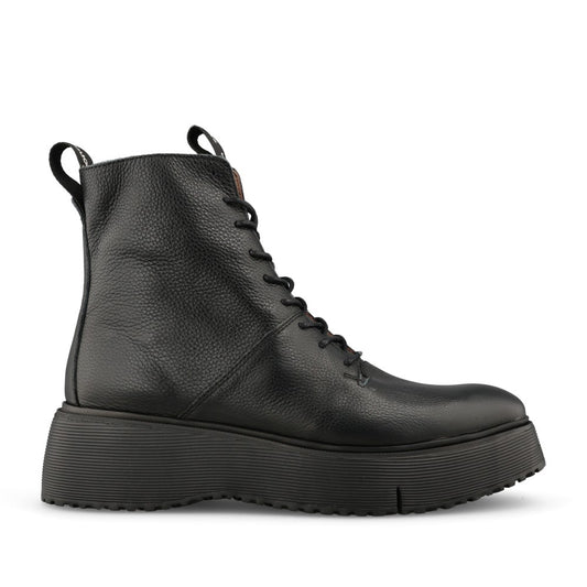 Ladies A-9350 Platform Ankle Boot In Black