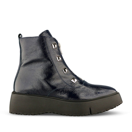 Ladies A-9301 Ankle Boot In Navy