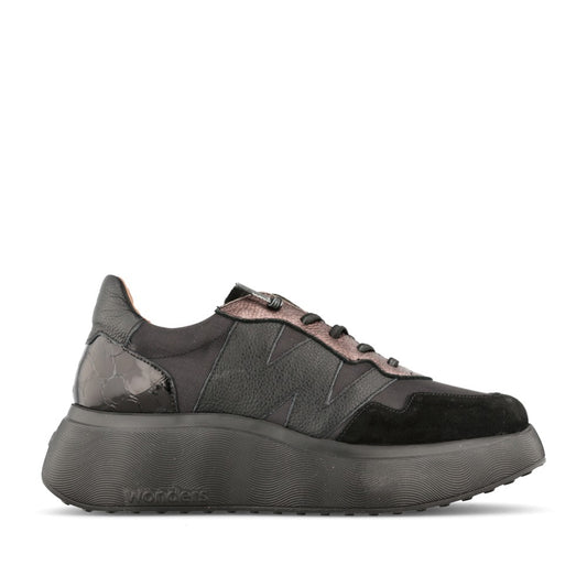Ladies A-3631 Platform Trainer In Black
