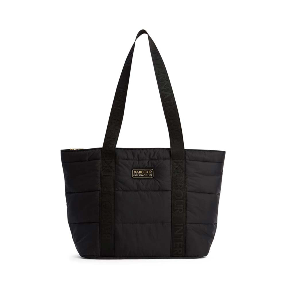 Ladies Monaco Quilt Tote Bag In Black