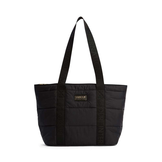 Ladies Monaco Quilt Tote Bag In Black
