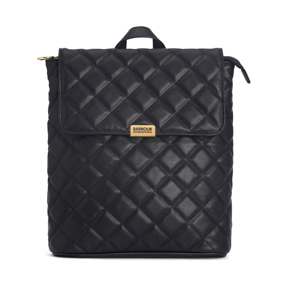 Ladies Hoxton Quilted Backpack In Black