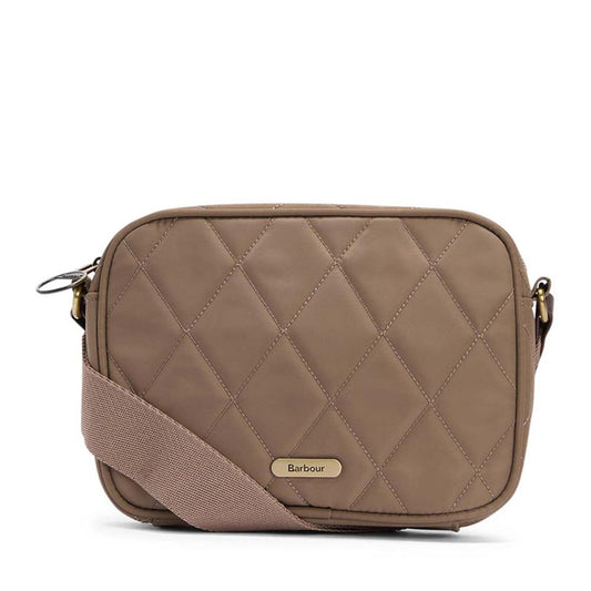 Ladies Quilted Crossbody Bag In Sand