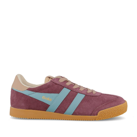 Ladies Elan Clb538 Laced Trainer In Wine