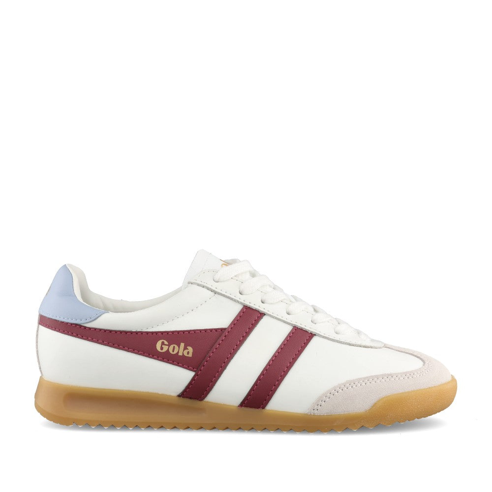 Ladies Torpedo Leather Clb622 Laced Trainer In White