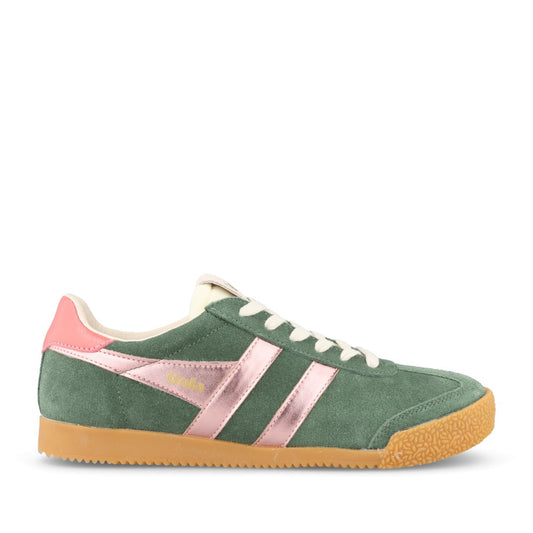 Ladies Elan Glitz Clb790 Laced Trainer In Green