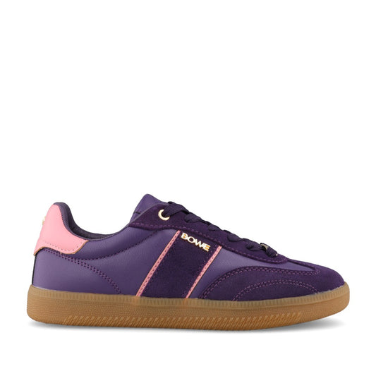 Ladies Chilliers Laced Trainer In Purple