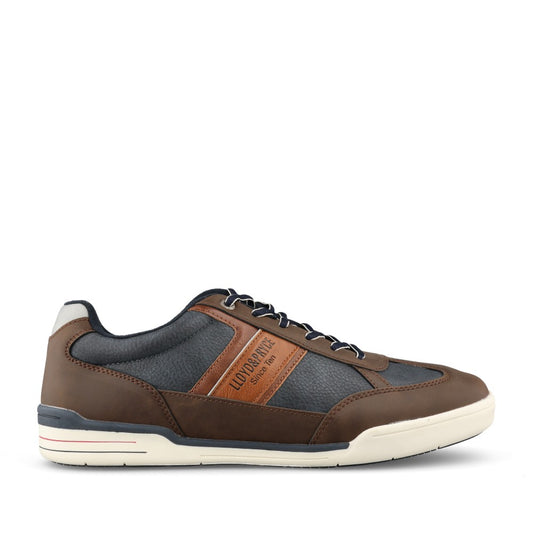Mens Lakai Laced Trainer In Navy