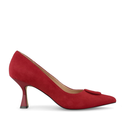 Ladies Henley Uls600 Low Heel Court Shoe In Red