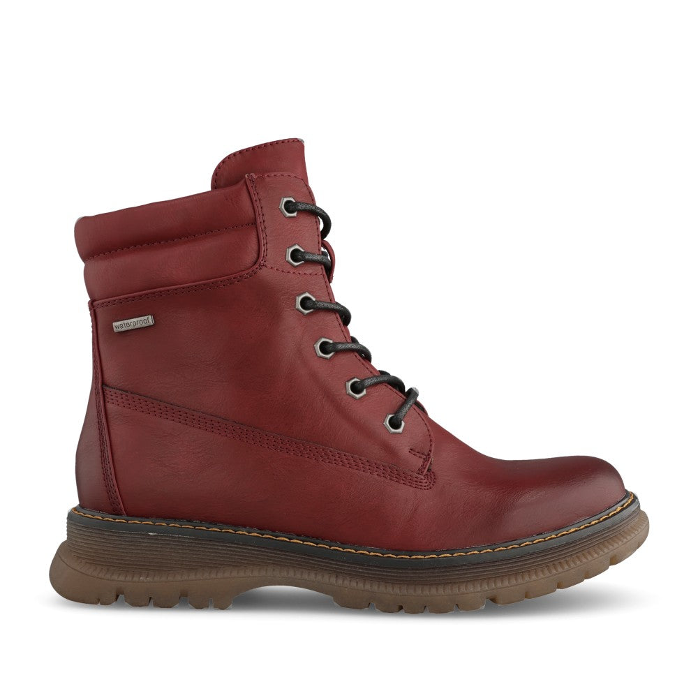 Ladies 769521 Peyton 01 Laced Ankle Boot In Red