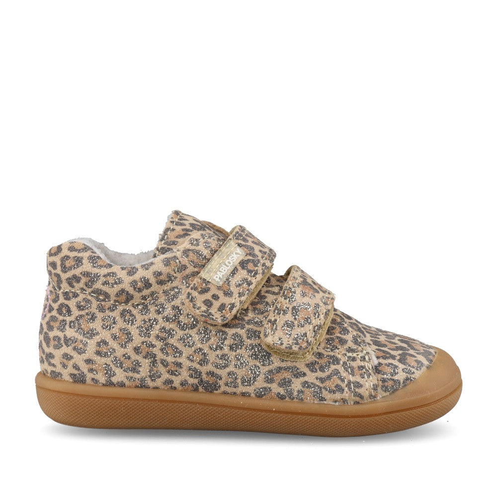 Girls 061583 Double Velcro Boot In Leopard