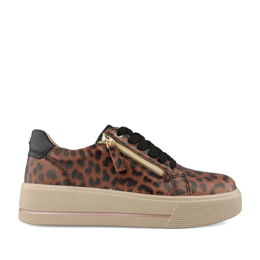 Ladies Ravenna Laced Trainer In Animal