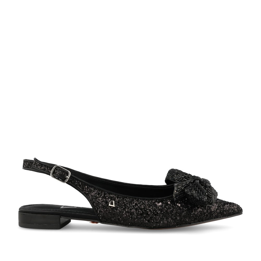 Ladies Hello Darlin Sling Back Shoe In Black Intere