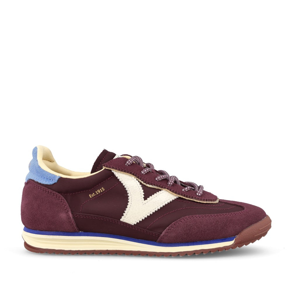 Ladies 1158101 Saturno Laced Trainer In Burgandy