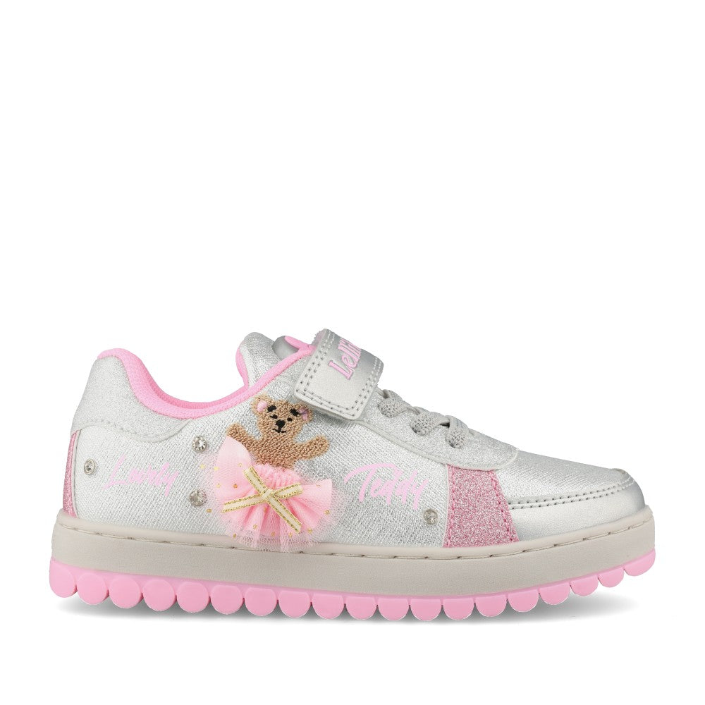 Girls Lk5210 Mille Steele Velcro Trainer In Silver