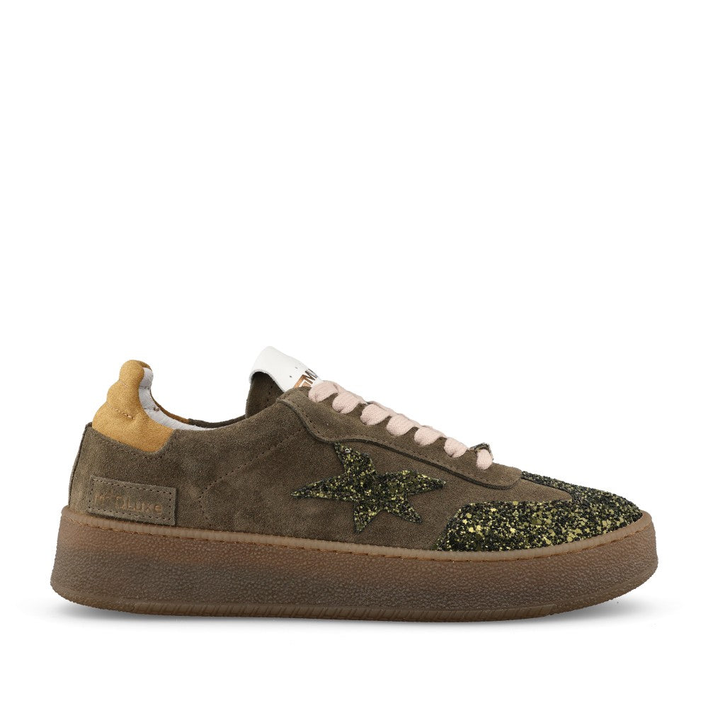 Ladies 526sbt-139 Laced Trainer In Green