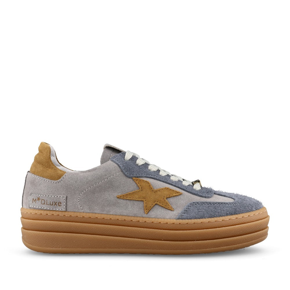 Ladies 526pz-94 Laced Trainer In Light Grey