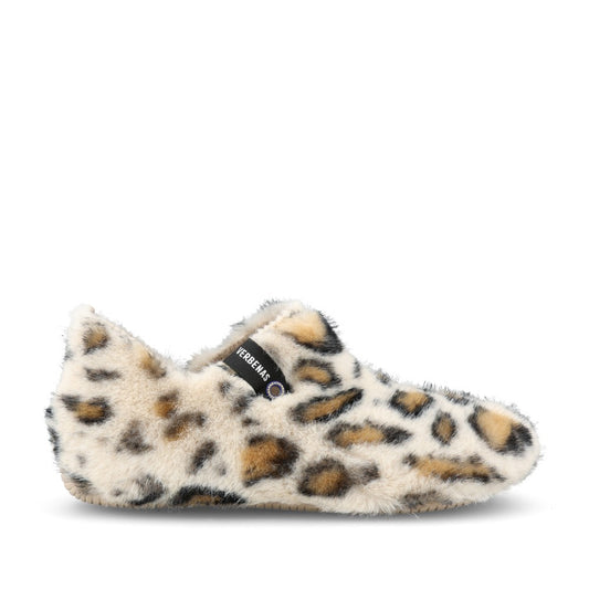 Ladies Yoi Fur Leo Slipper In Leopard