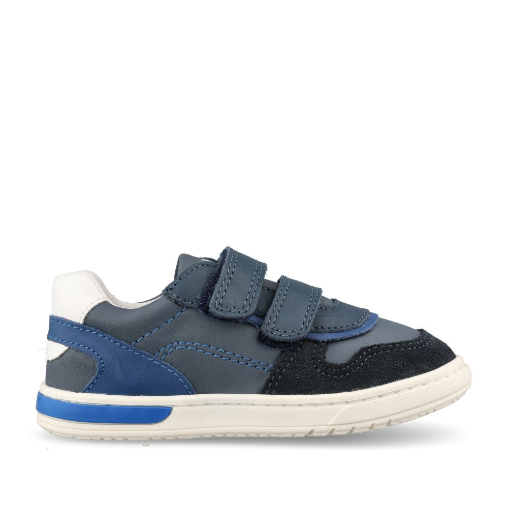Boys 89061 Double Velcro Shoe In Navy