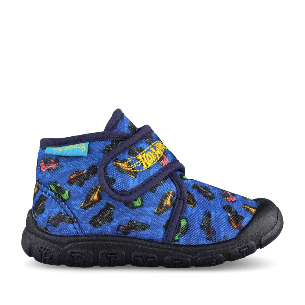 Boys 89895 Hot Wheels Velcro Slipper In Navy