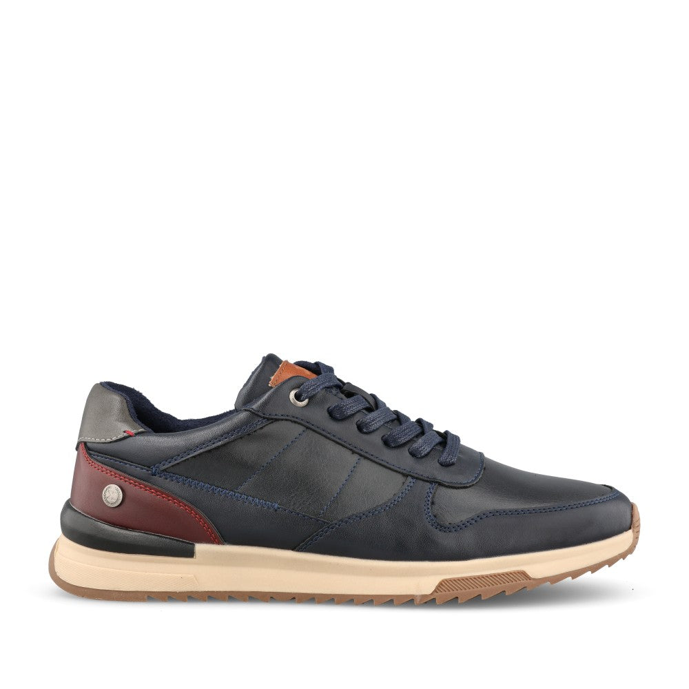 Mens 144557 Laced Trainer In Navy