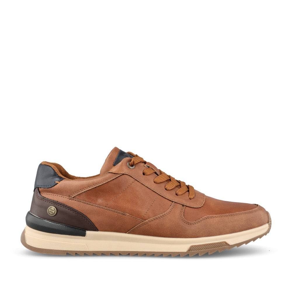 Mens 144557 Laced Trainer In Camel