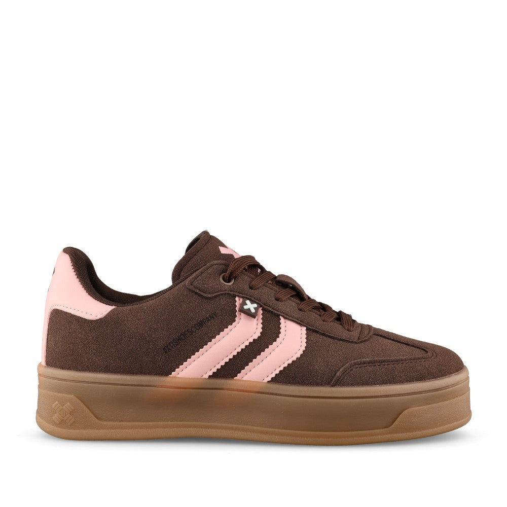 Ladies 144586 Laced Trainer In Brown