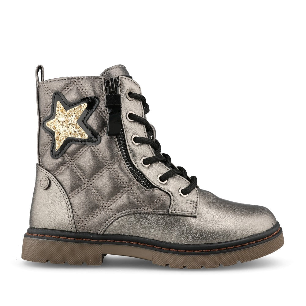 Girls 151328 Laced Ankle Boot In Platino