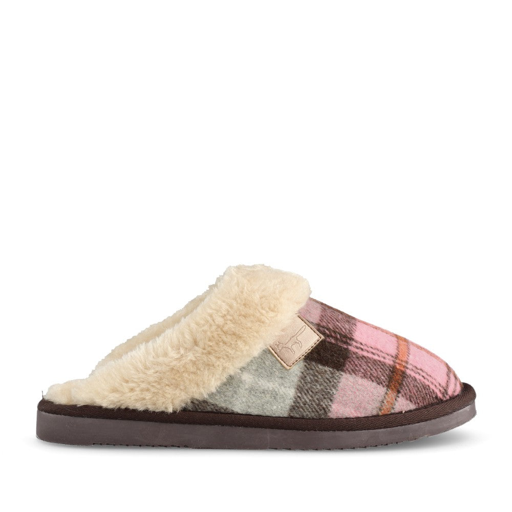 Ladies Shetland Mule Slipper In Blush
