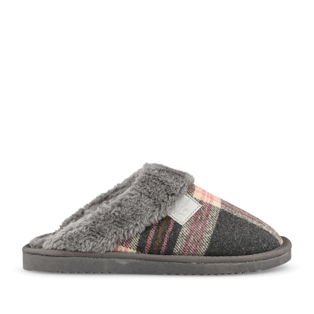 Ladies Shetland Mule Slipper In Pebble