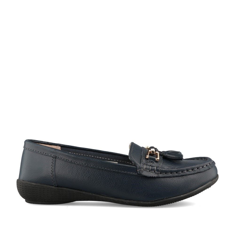 Ladies Nautical Slip-on Shoe In Navy