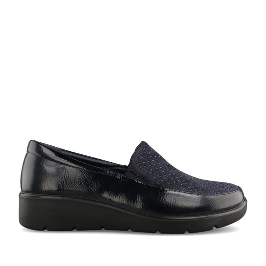 Ladies Josie Slip-on Shoe In Navy Patent