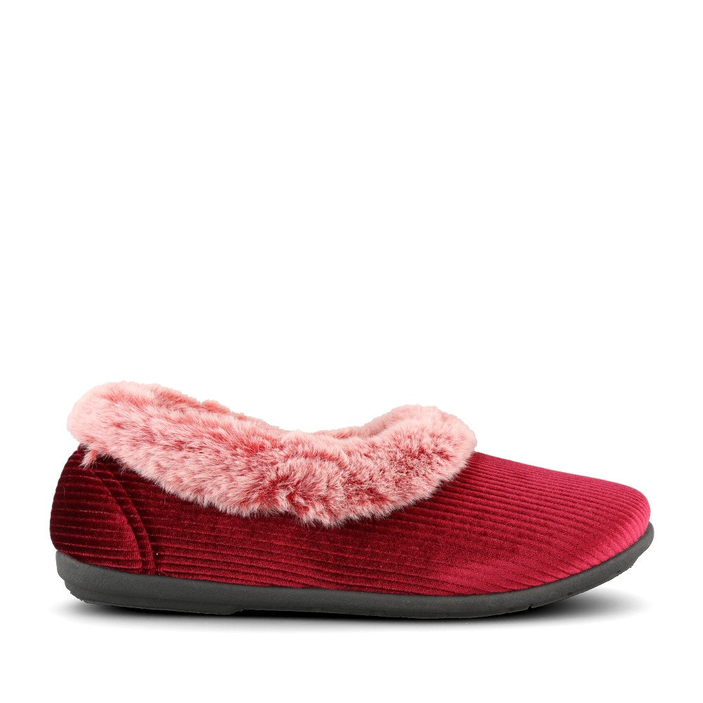 Ladies Shae 3498 Extra Wide Slipper In Red