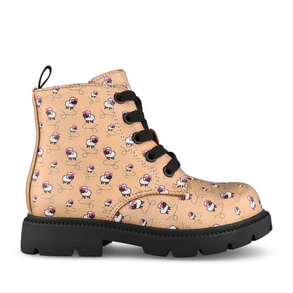 Girls 251341 Laced Ankle Boot In Rose
