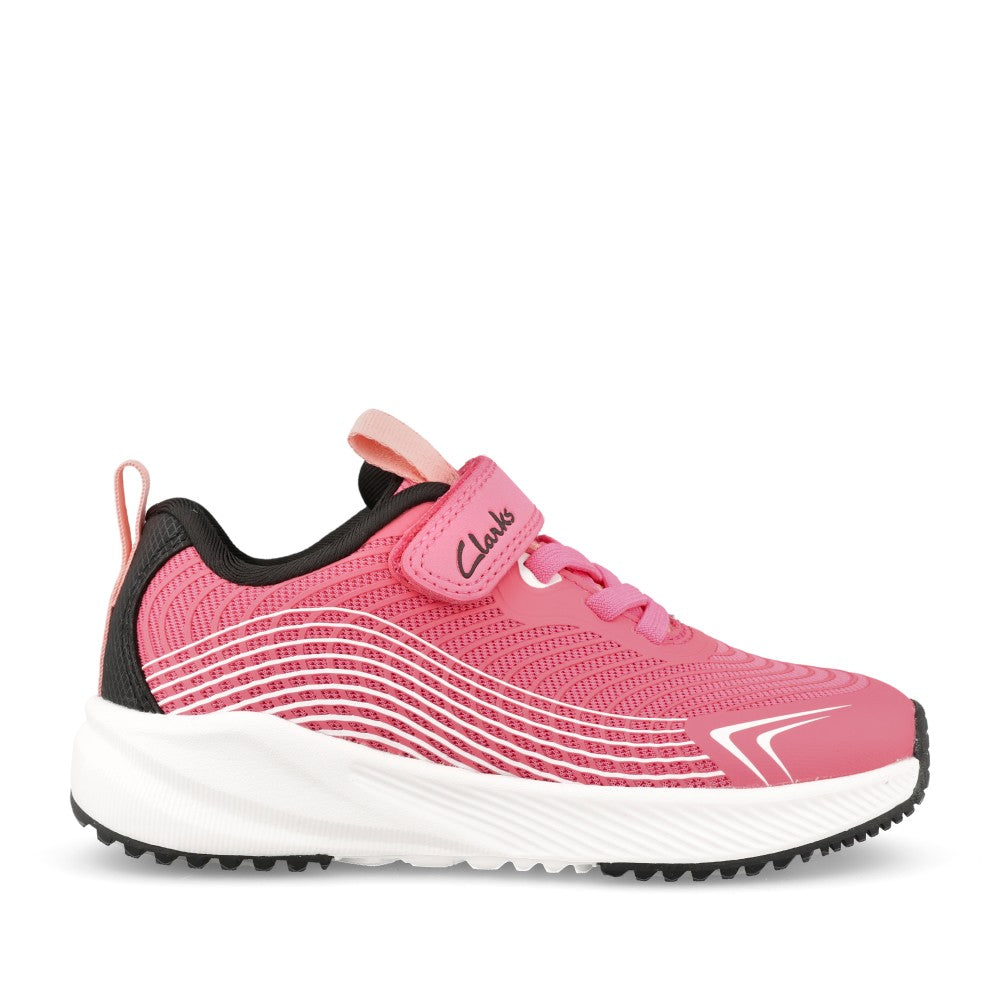 Girls Deyes Dash K Pink Velcro Trainer In Kids G Fit