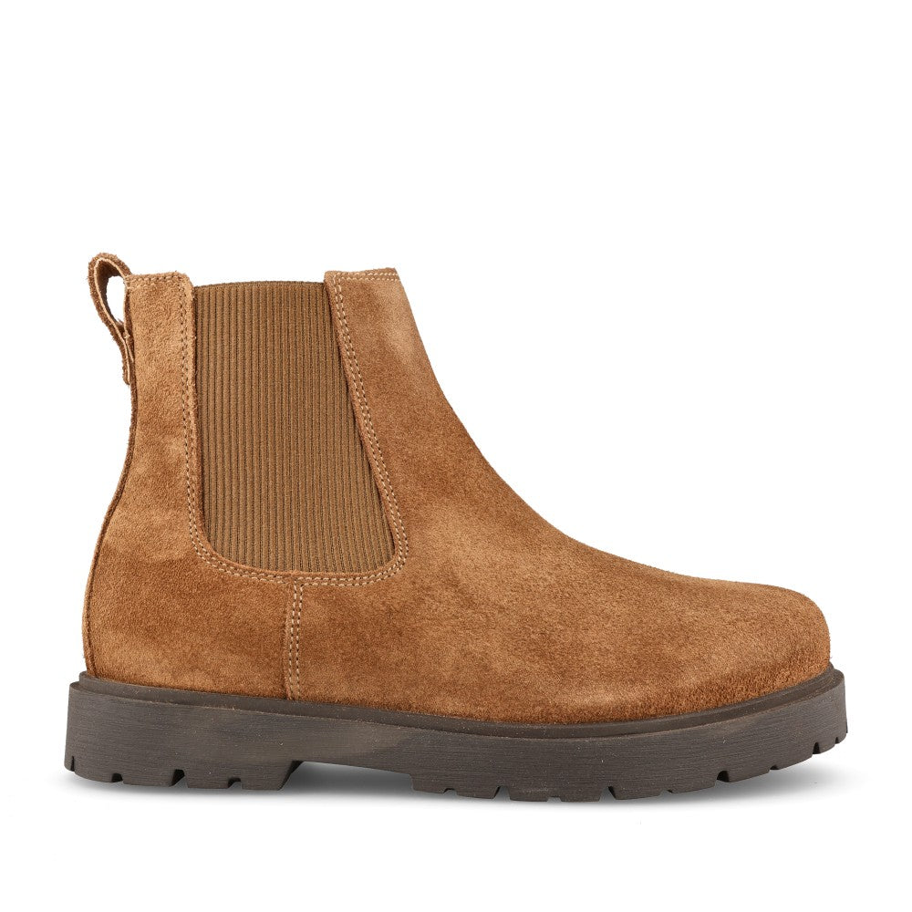 Ladies 1030611 Highwood Suede Slip-on Boot In Cognac