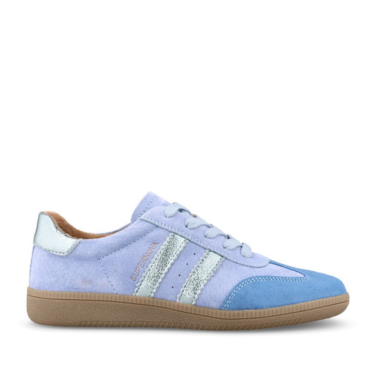 Ladies Sixty Four Laced Trainer In Blue