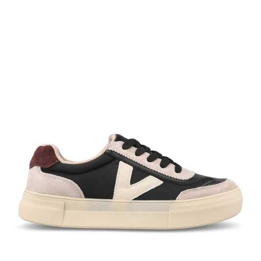 Ladies Eighty Laced Trainer In Coal Fig