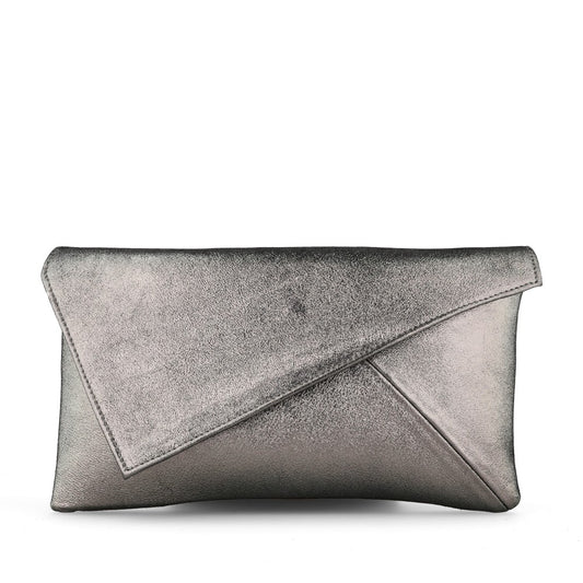 Ladies 1177 Clutch Bag In Pewter